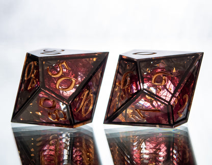 Dark Solarium - Alt 7 Piece Handmade Resin Dice