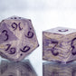 Amethyst Ore - Alt 7 Piece Handmade Resin Dice