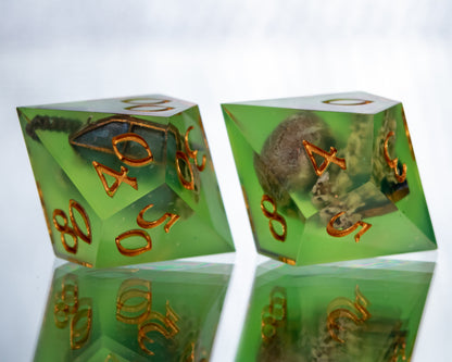 Gelatinous Fate - Alt 7 Piece Handmade Resin Dice