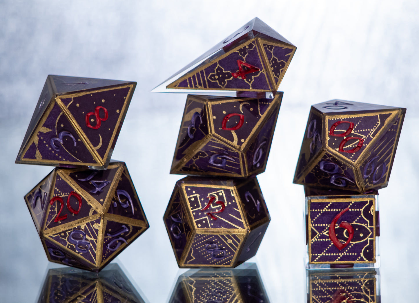 Nonagon - Alt 7 Piece Handmade Resin Dice