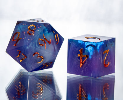 Arcane Sunset - 7 Piece Handmade Resin Dice