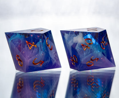 Arcane Sunset - 7 Piece Handmade Resin Dice