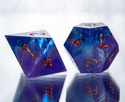 Arcane Sunset - 7 Piece Handmade Resin Dice