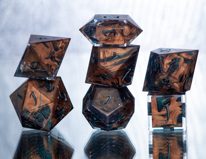 Riverbed - 7 Piece Handmade Resin Dice