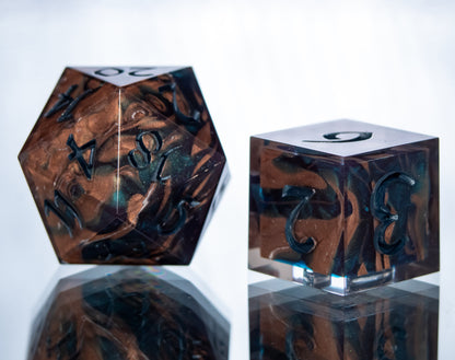 Riverbed - 7 Piece Handmade Resin Dice