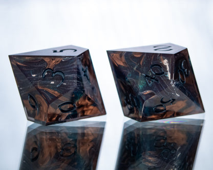 Riverbed - 7 Piece Handmade Resin Dice