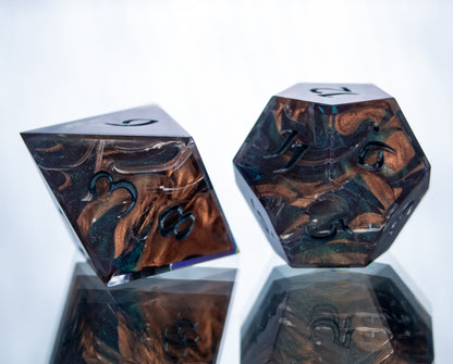 Riverbed - 7 Piece Handmade Resin Dice