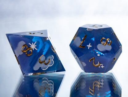 Pleasant Dreams - 7 Piece Handmade Resin Dice