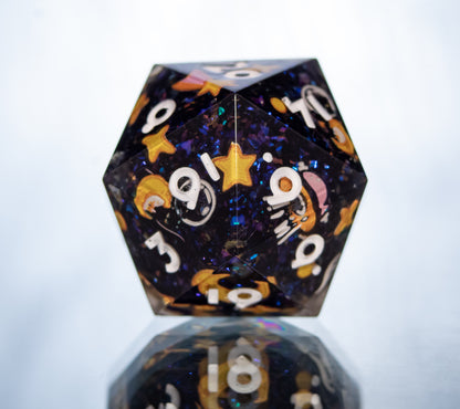 Space Cat-det: Handmade D20