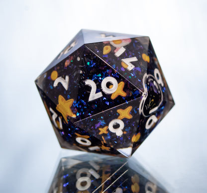 Space Cat-det: Handmade D20