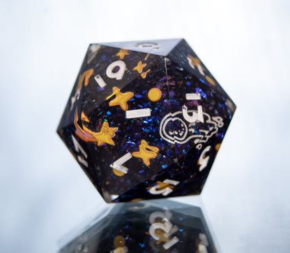 Space Cat-det: Handmade D20