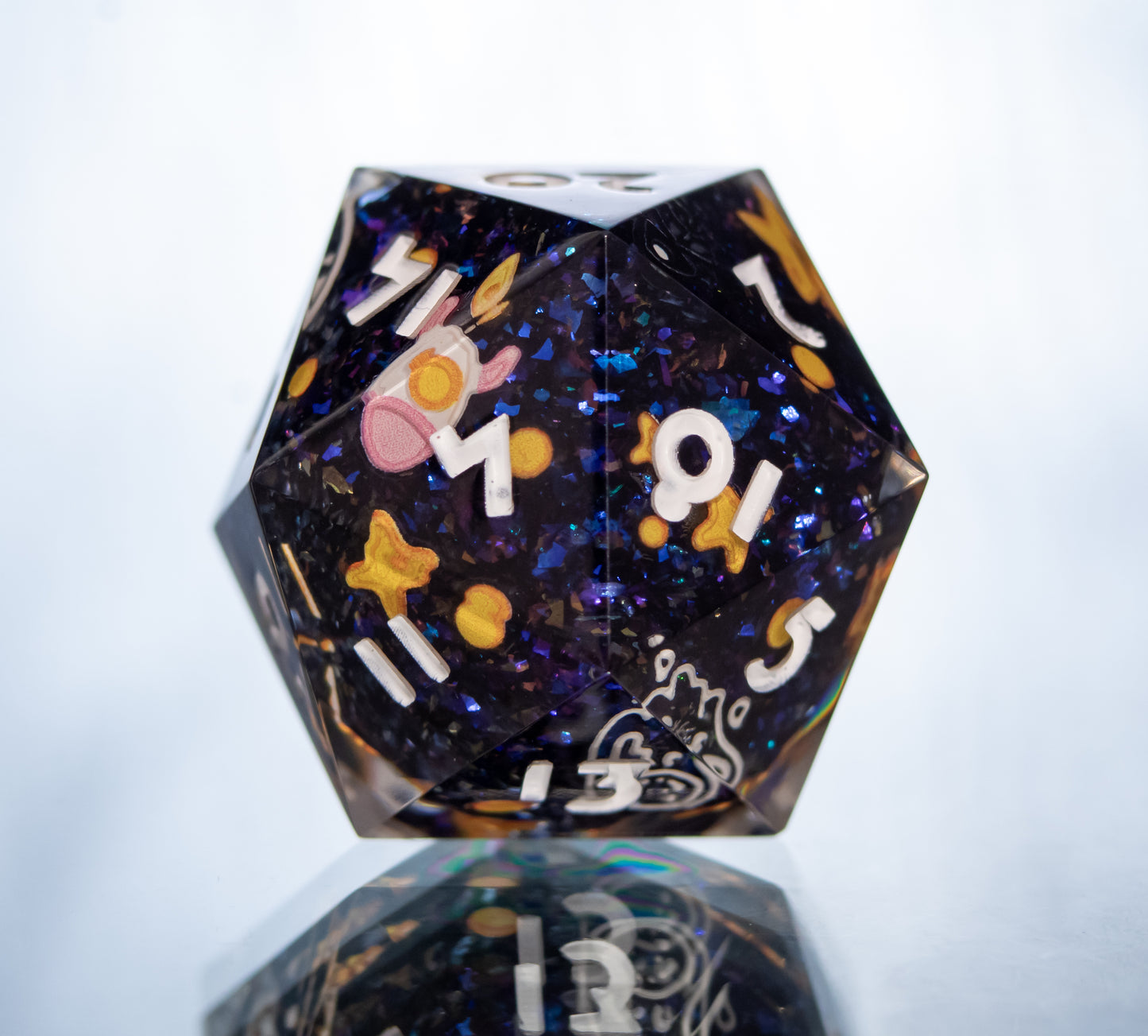 Space Cat-det: Handmade D20