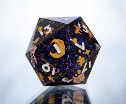 Space Cat-det: Handmade D20