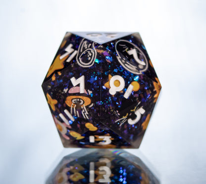 Space Cat-det: Handmade D20