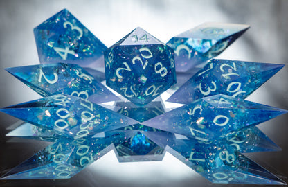 Frigid - Sharp 7 Piece Handmade Resin Dice