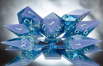 Frigid - Sharp 7 Piece Handmade Resin Dice