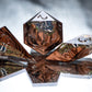 Turkey Tails - Sharp 7 Piece Handmade Resin Dice