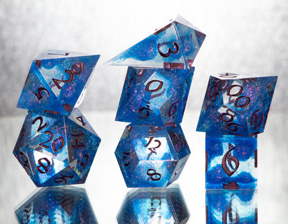 Bloopin' - Alt 7 Piece Handmade Resin Dice