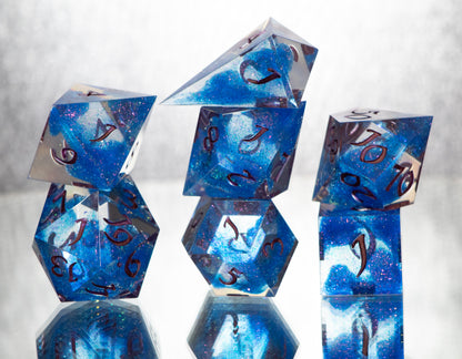 Bloopin' - Alt 7 Piece Handmade Resin Dice