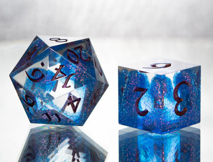 Bloopin' - Alt 7 Piece Handmade Resin Dice