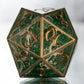 Marbled Emerald- Handmade Chonk D20