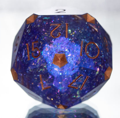 Glitter Portal - Clipped Handmade D20