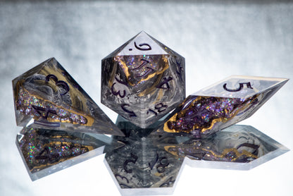 Arcane Ore - Sharp 7 Piece Handmade Resin Dice