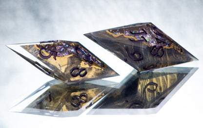 Arcane Ore - Sharp 7 Piece Handmade Resin Dice