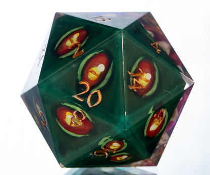 The Green Mimic - Handmade Chonk D20