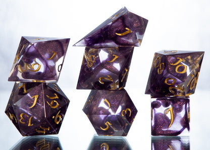 Magic Ooze - Alt 7 Piece Handmade Resin Dice