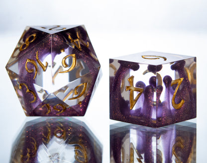 Magic Ooze - Alt 7 Piece Handmade Resin Dice