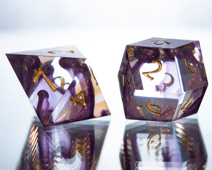 Magic Ooze - Alt 7 Piece Handmade Resin Dice