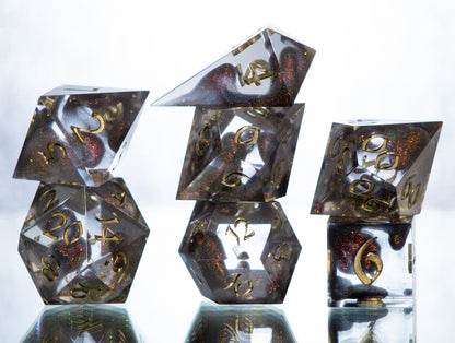 Surge of Magic - Alt 7 Piece Handmade Resin Dice