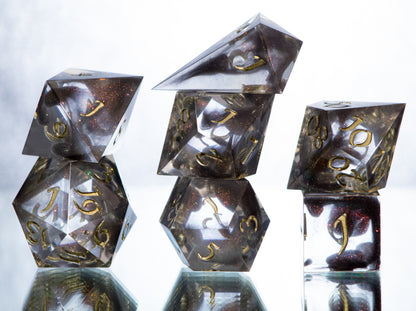 Surge of Magic - Alt 7 Piece Handmade Resin Dice