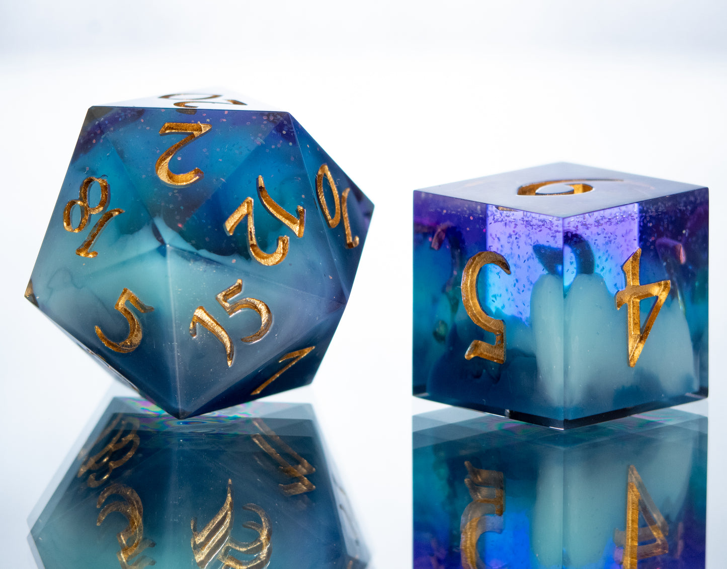 Appeal this Warning - Alt 7 Piece Handmade Resin Dice