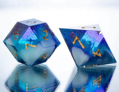 Appeal this Warning - Alt 7 Piece Handmade Resin Dice