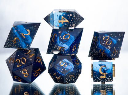 City Lights - 7 Piece Handmade Resin Dice