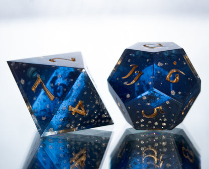 City Lights - 7 Piece Handmade Resin Dice