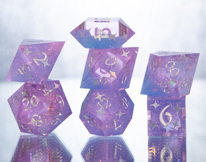 Faerie Dust - 7 Piece Handmade Resin Dice