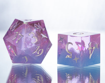 Faerie Dust - 7 Piece Handmade Resin Dice