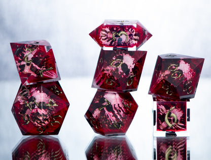 Blood Lich - 7 Piece Handmade Resin Dice