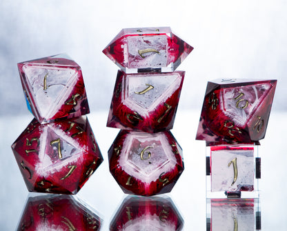 Blood Lich - 7 Piece Handmade Resin Dice