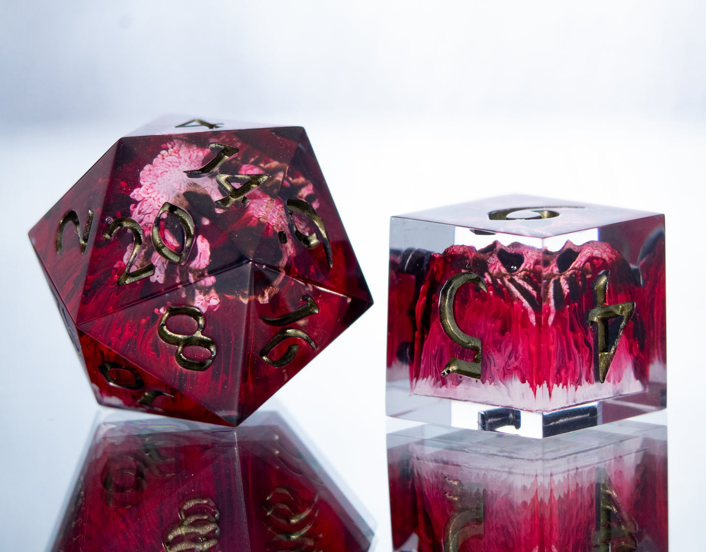 Blood Lich - 7 Piece Handmade Resin Dice