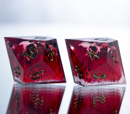 Blood Lich - 7 Piece Handmade Resin Dice