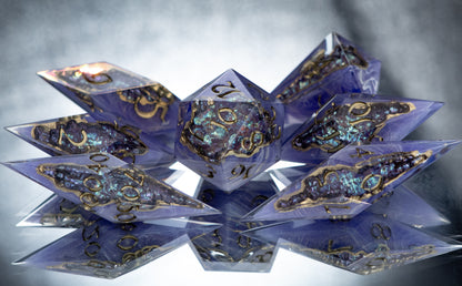 Mystic Ore - Sharp 7 Piece Handmade Resin Dice