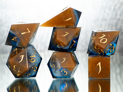 Cosmic Cliffs - Alt 7 Piece Handmade Resin Dice