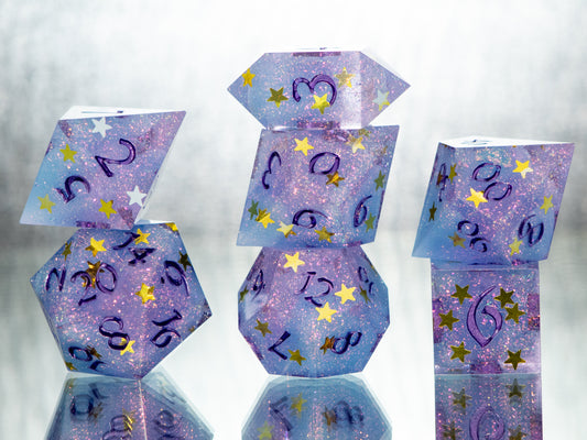 Pixie Magic - 7 Piece Handmade Resin Dice