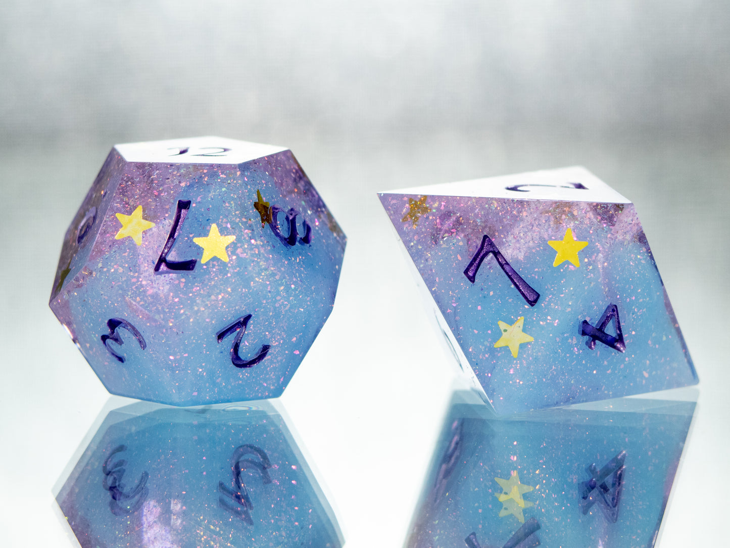 Pixie Magic - 7 Piece Handmade Resin Dice