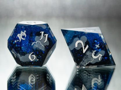 Nightly Dreamscape - 7 Piece Handmade Resin Dice