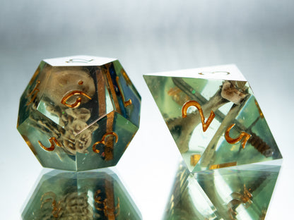 Gelatinous Fate - 7 Piece Handmade Resin Dice